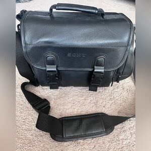 Sony Black Leather Cancorder Bag